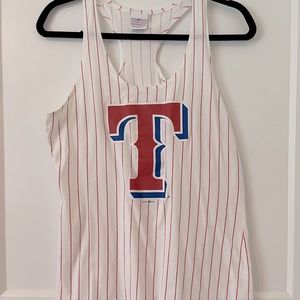 5th and Ocean pinstripe Texas Rangers tank top